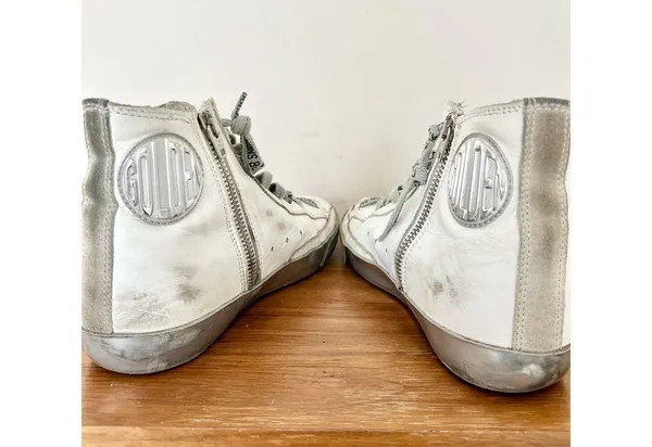 Golden Goose Francy Leather High Top Sneaker Shoes White Women's Size 36 / 6 - Image 5