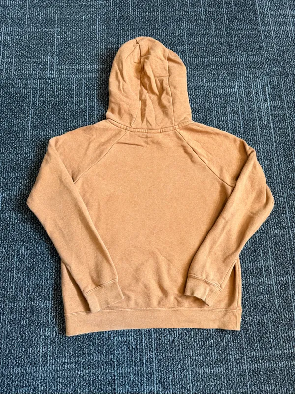 Nike Rust Orange Pullover Hoodie with Drawstring Small - Image 5