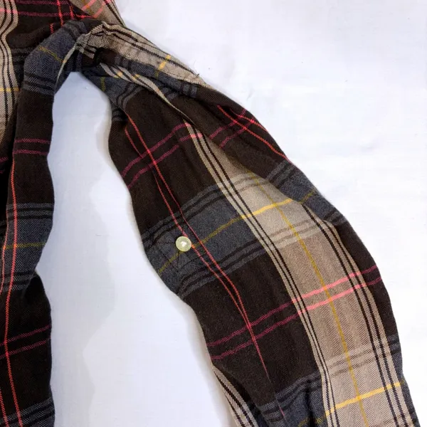 Ralph‎ Lauren Plaid Western Cowgirl Rodeo Shirt Brown Pink XS Roll Tab Sleeve - Image 9