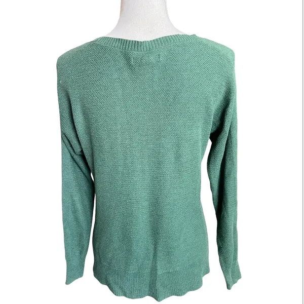 American eagle green crew neck sweater preppy goblin core granola girl academia - Image 3