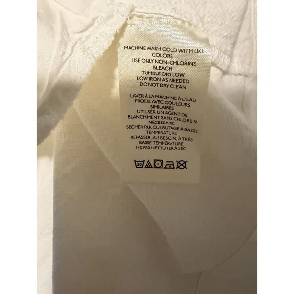 Free People Ronnie Cotton Poplin Mini Shirtdress White‎ Women's Size Small - Image 10