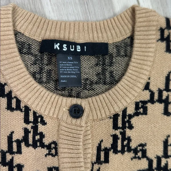 Ksubi logo printed cardigan sweater size XS - Image 3