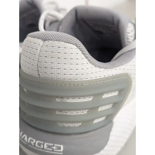 Womens Sz 10.5 Under Armour Charged Rogue Lace-Up White Trainers 3021247_106 - Image 8