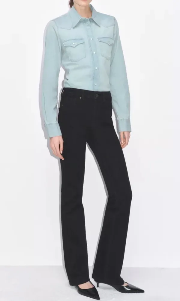 Zara Black Bootcut Leg - Slim Fit - Mid Rise Jeans - Image 4