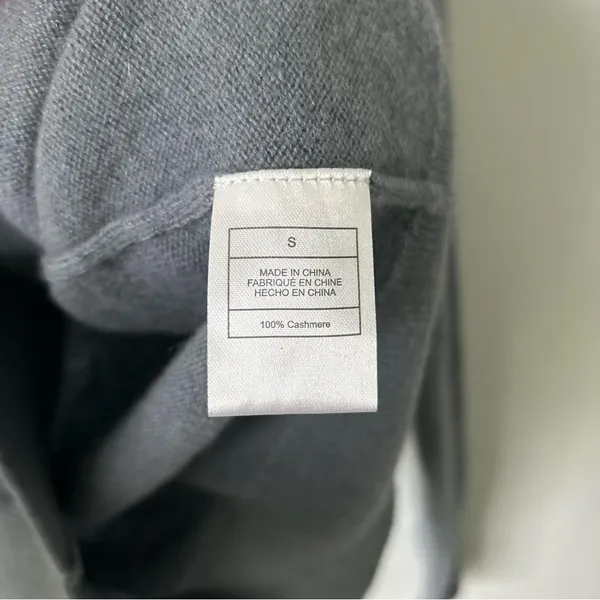 Quince 100% Cashmere Muted Grey Blue Crewneck Sweater Small Minimalist Capsule - Image 7