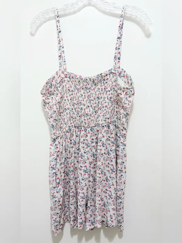 Lily Rose Floral Molded Cup Linen-Blend Romper‎ Medium NWT - Image 4