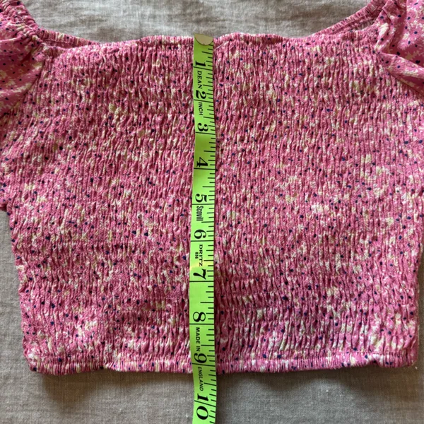 Hello Molly Smocked Pink Floral Top - Image 8
