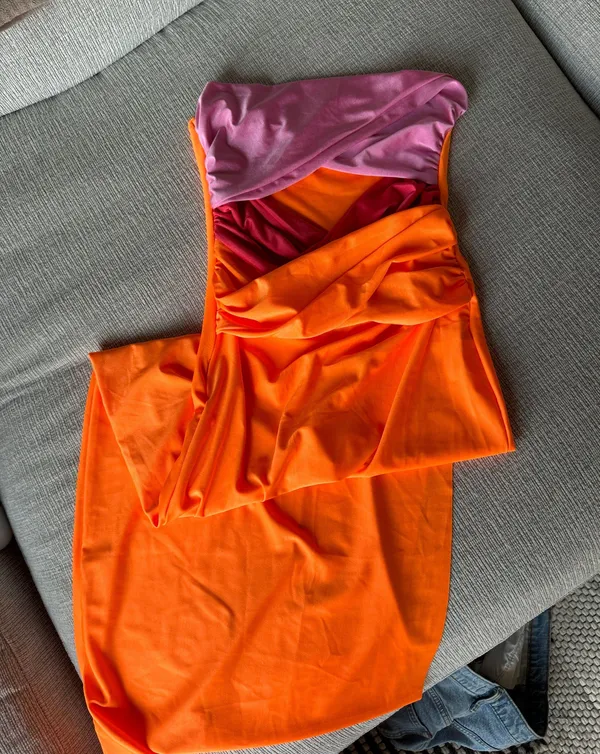 Multicolored Bodycon Dress Multiple - Image 4