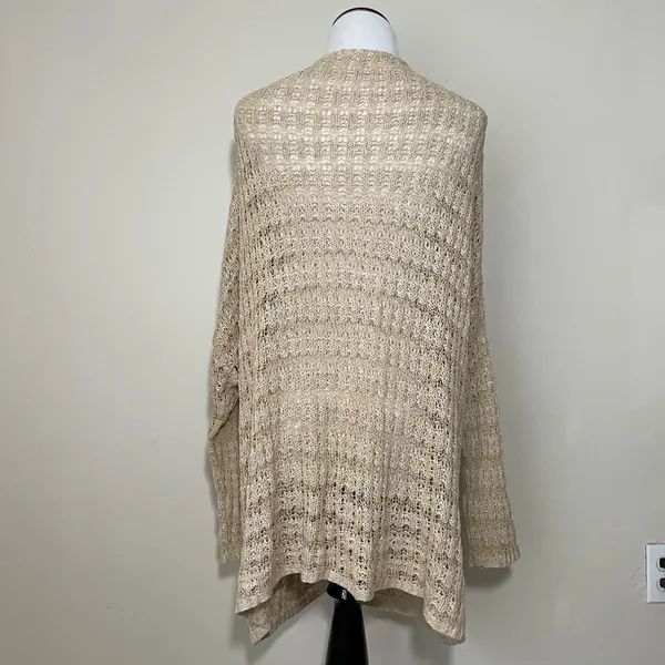 Free People Last Night Stripe Cardigan Sweater in Tan - Image 5