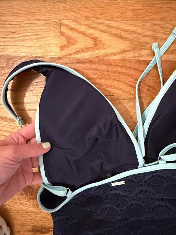 NWT Berlook Navy One-Piece Swimsuit with Light Blue Trim - Image 10