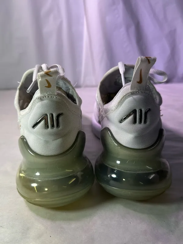 Nike Women's White and Gold Air Max 270 Sneakers - Image 7