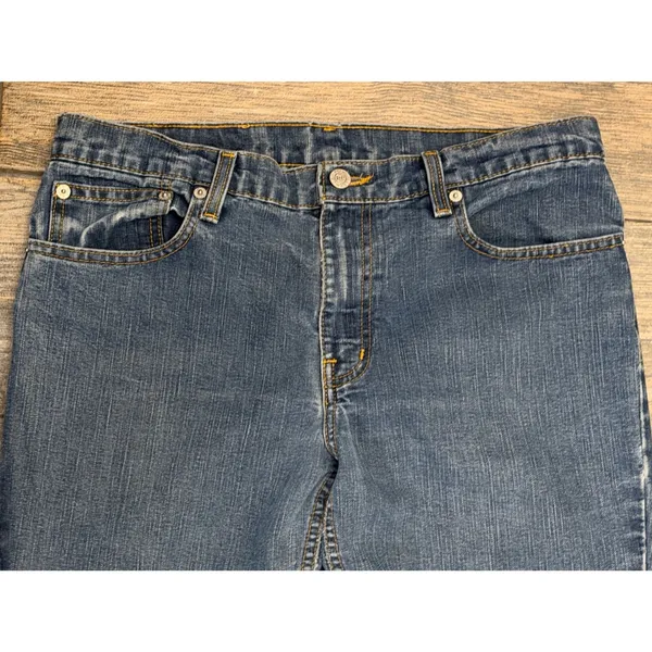 Polo Jeans Co Ralph Lauren Blue Low Rise Flare Jeans‎ Size 12 32x30 Western Y2K - Image 5