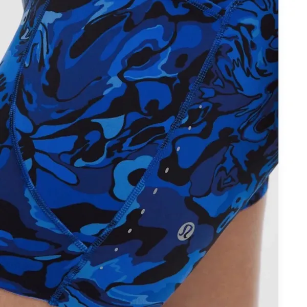 Lululemon | Women's Fast and Free Blue Flow Resplendence High Rise Shorts, 2 - Image 3