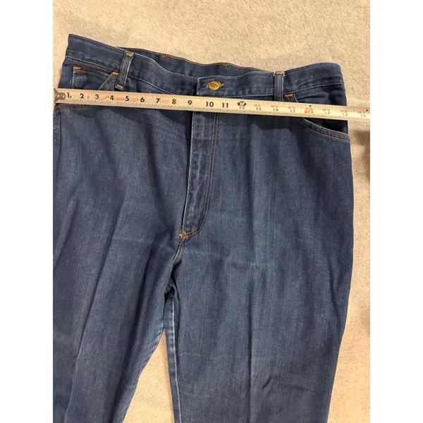 Wrangler Vintage No-Fault Denims High Rise Wide Leg Jeans Blue USA Made Size 20 - Image 3