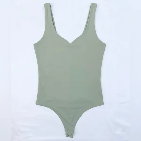 Abercrombie & Fitch Soft Matte Seamless Sweetheart Bodysuit - Mint Green - S - Image 6