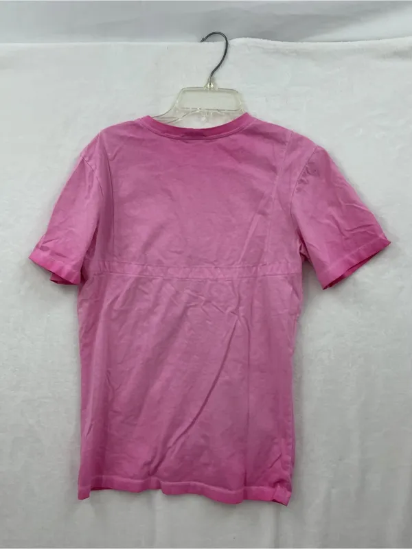 Sandro Pink Short-Sleeve Ruched Front Tee - Image 6