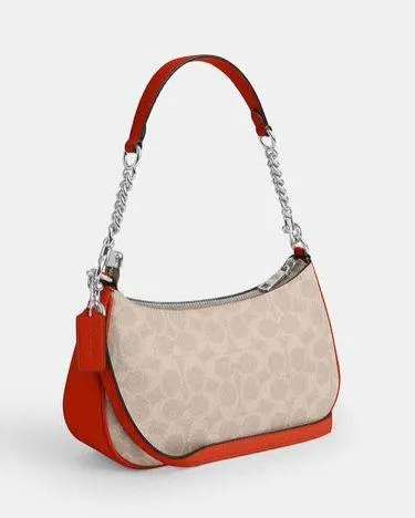 NWT COACH CV933 Teri Shoulder Bag In Signature Canvas & Leather crossbody - Image 4