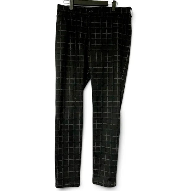 41 Hawthorn Womens Size 8 Skinny Pants Black Gray Windowpane Plaid - Image 2