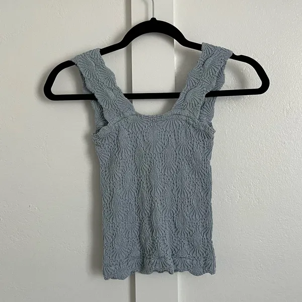 Free People Blue Square Neck Tank - Image 3