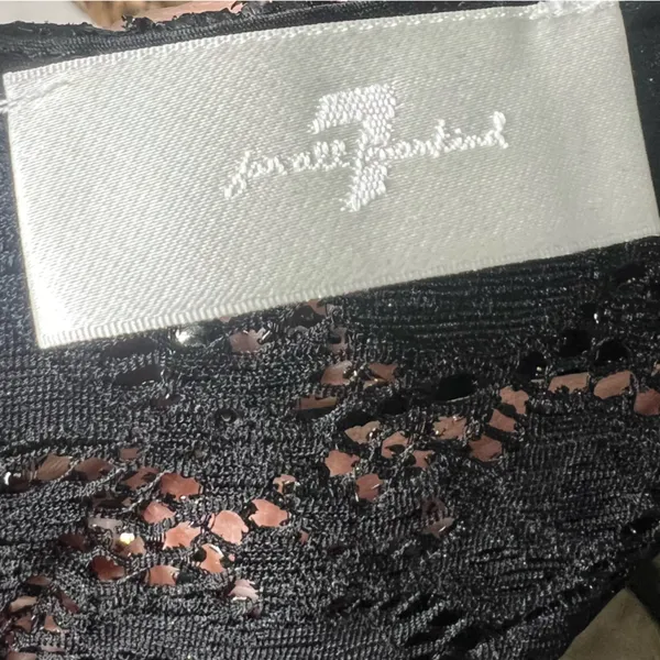 7 for all mankind womans‎ lace black tee - Image 8