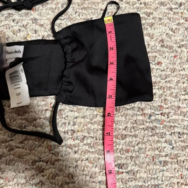 NWT Aritzia Sunday Best Cora Multi twist bandeau top in Black- Size XS - Image 6