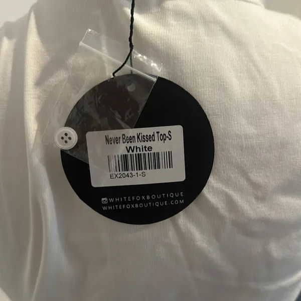 White Fox White Button Down Tank Top - Image 5