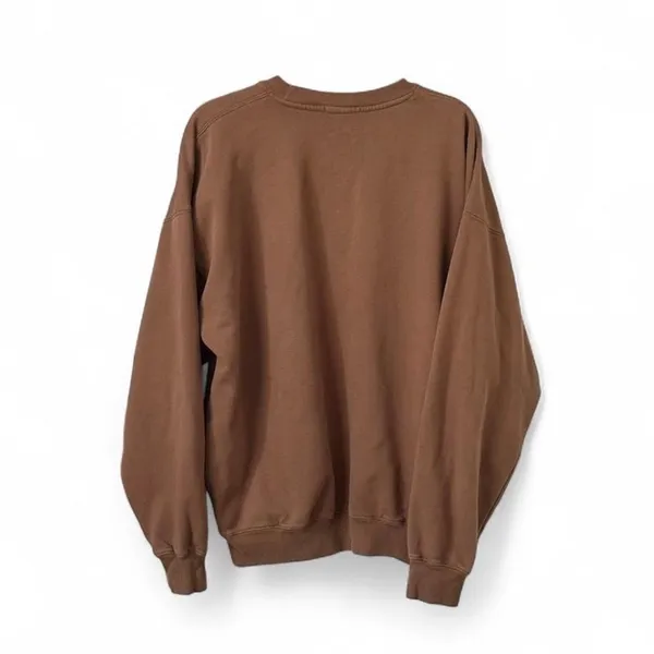 Brandy Melville erica brown crewneck oversized sweatshirt - Image 3