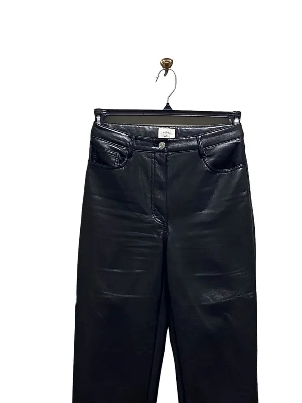 Wilfred Aritzia Melania Faux Leather Pants Black Size 4 Minimalist Classic Sexy - Image 6