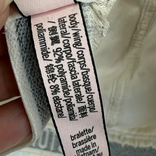 Victoria's Secret Lace Bralette Beige Logo Strap Lingerie Women's‎ Size M - Image 5