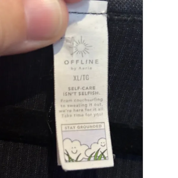 OFFLINE By Aerie Size XL Seamless Cable Square Neck Long Sleeve Crop Top - Image 8
