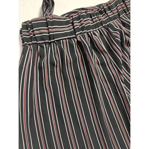 Womens West Kei Wide Leg Pants Black Striped Size Medium - Image 4
