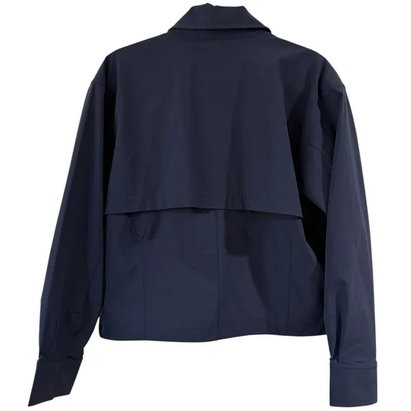 Halfdays Nan Field Jacket Womens Small Navy Blue Cargo‎ Hiking Coat Full Zip New - Image 3