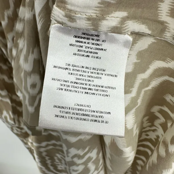 Anthropologie Size‎ 0 Sleeveless Lace Embroidered Maxi Dress Tan & White Pattern - Image 9