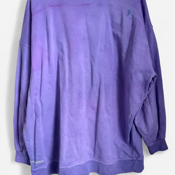 Lululemon Oversized Crewneck Sweatshirt Hand Dyed Flawed Sz XL - Image 2
