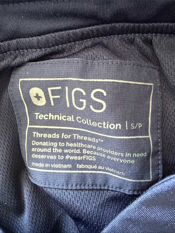 FIGS Yola Skinny Scrub Pants Small Petite Navy Blue FREEx Medical Nursing - Image 5