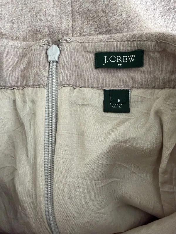 J.Crew women’s Size 6 Wool Blend Mini Skirt Beige Lined Classic(A531) - Image 8