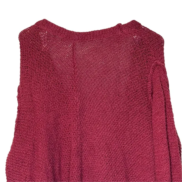Free People Womens Sweater Long Sleeve Cardigan Snap Button Slouchy Red Large - Image 9