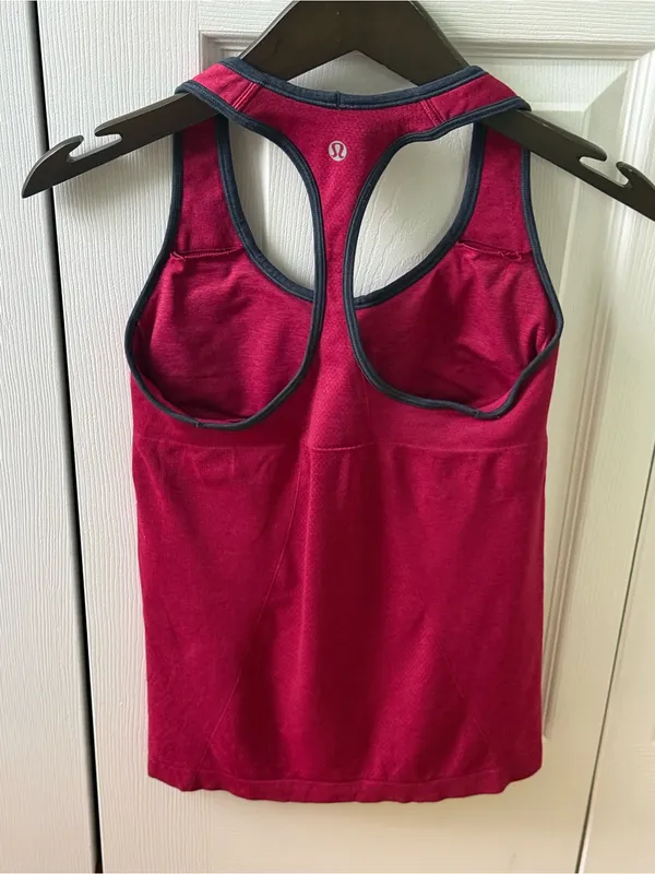 Lululemon Ebb & Flow Racerback Tank in Heathered Bumble Berry Heathered Inkwell - Image 4