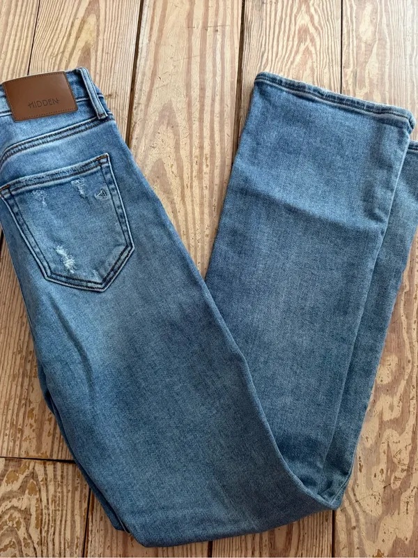 HIDDEN Los Angeles Distressed Bootcut Jeans Size 26 - Image 3