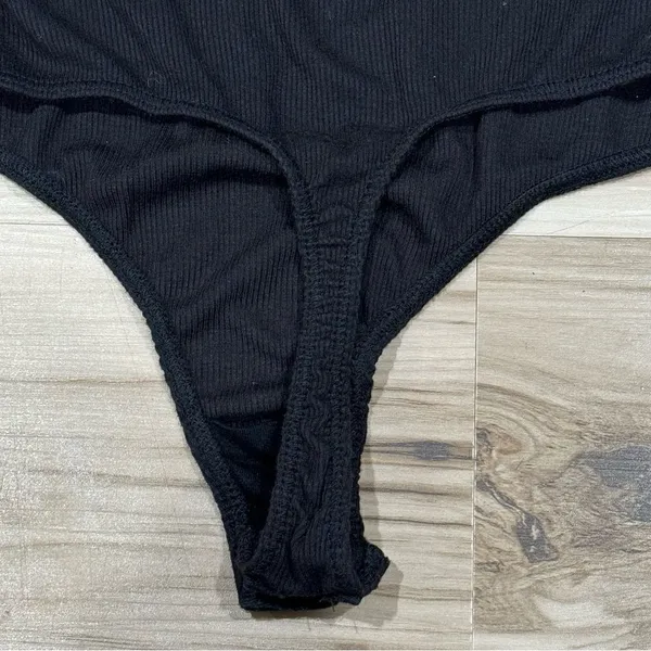 Free People Intimately Black Save Tonight Mock Neck Bodysuit Women’s XS - Image 6