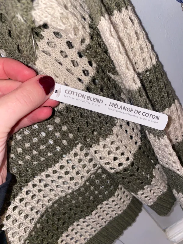 RDI Green and Cream Striped Sweater - Image 3