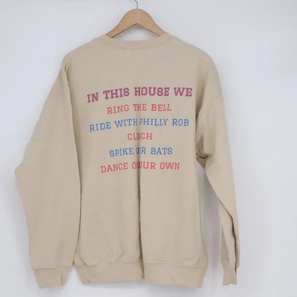 Gildan Bryce's House Philadelphia Baseball Graphic Crewneck Sweatshirt Tan L - Image 5