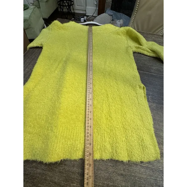 Anthropologie Pilcro Teddy Sweater V-Neck Relaxed Tunic Style Yellow Size Small - Image 8