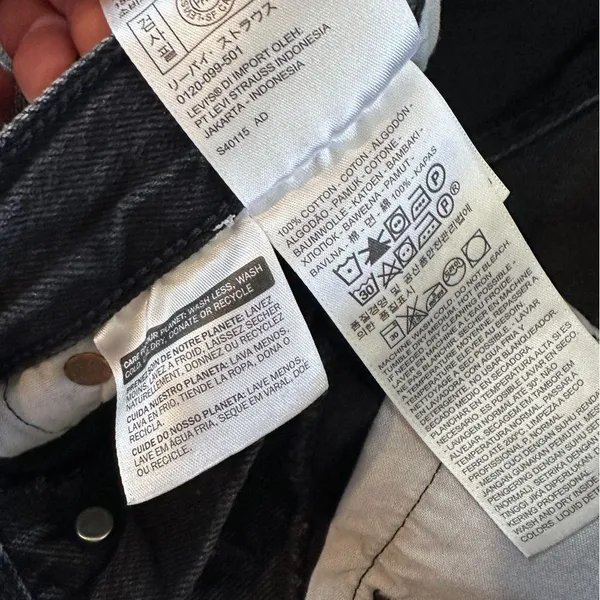 Levi's ® 501® Original Fit HR Denim Shorts - Faded Black - 26W - Image 12