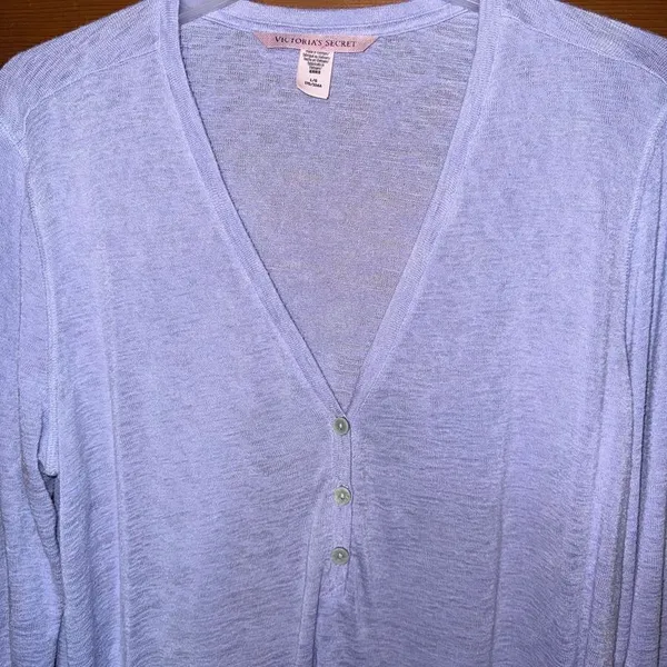 Victorias Secret Purple V neck Long Sleeve Top Large - Image 5