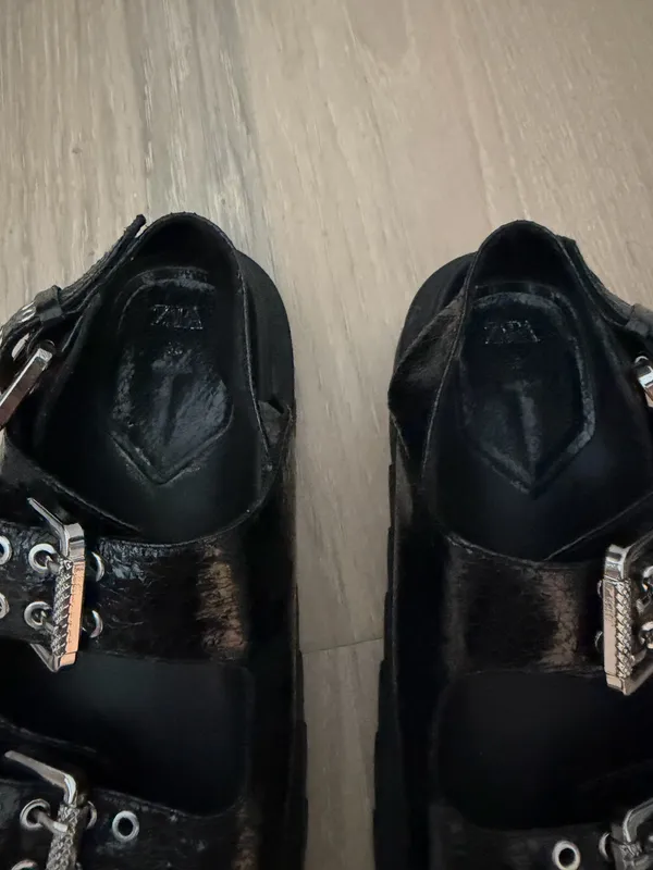 Zara chunky leather sandals  - Image 2