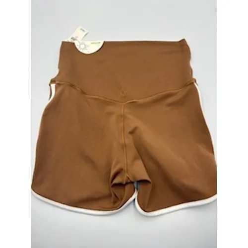 OFFLINE by Aerie Real Me Shortie S Brown‎ High Rise 3" Inseam Retro Piping NWT - Image 5
