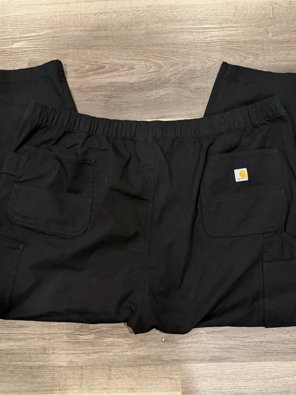 Carhartt Force Relaxed Fit Work Pants Womens 3X Black BN6194-W Zipper Pockets - Image 8