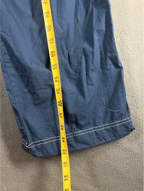 Faded Rose M Cargo Pants Drawstring Elastic Waist Wide Leg Utility Cotton Blend - Image 4