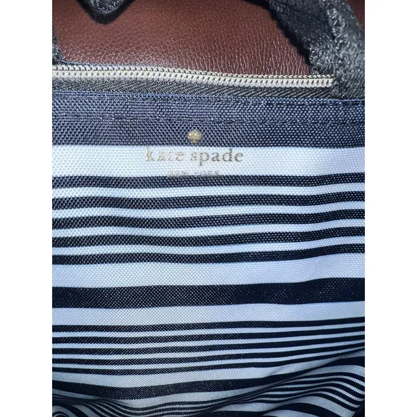 NWT Kate Spade Black‎ & White Stripe Insulated Lunch Tote Bag - Image 3
